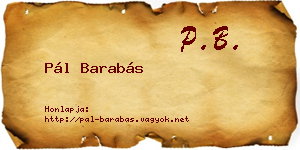 Pál Barabás névjegykártya